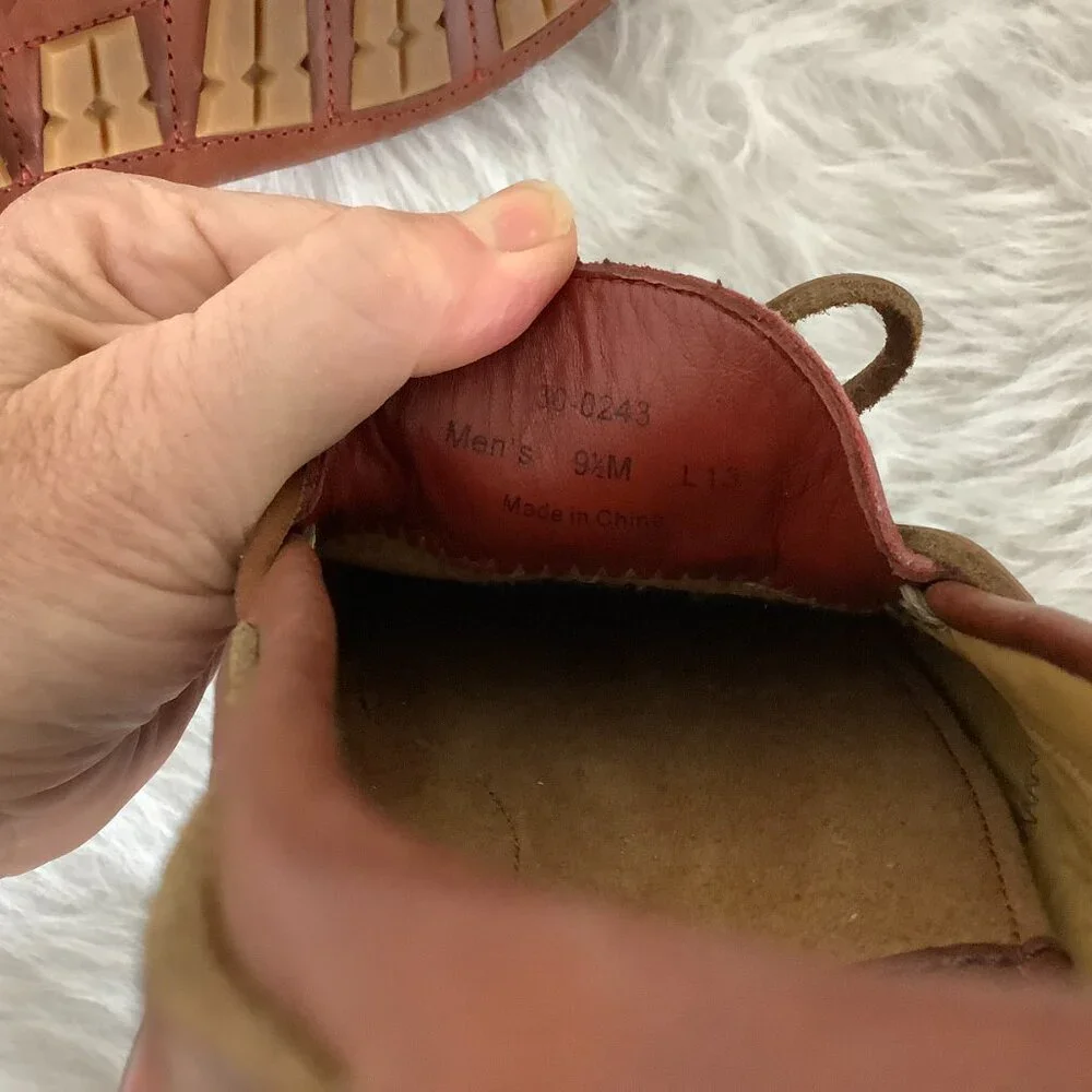 Trask Men's Red Leather Drake Driving Moccasin 9.5